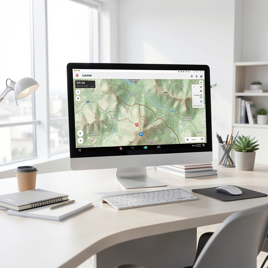 Garmin GPSMAP 66i ekranında topografik harita görüntüsü